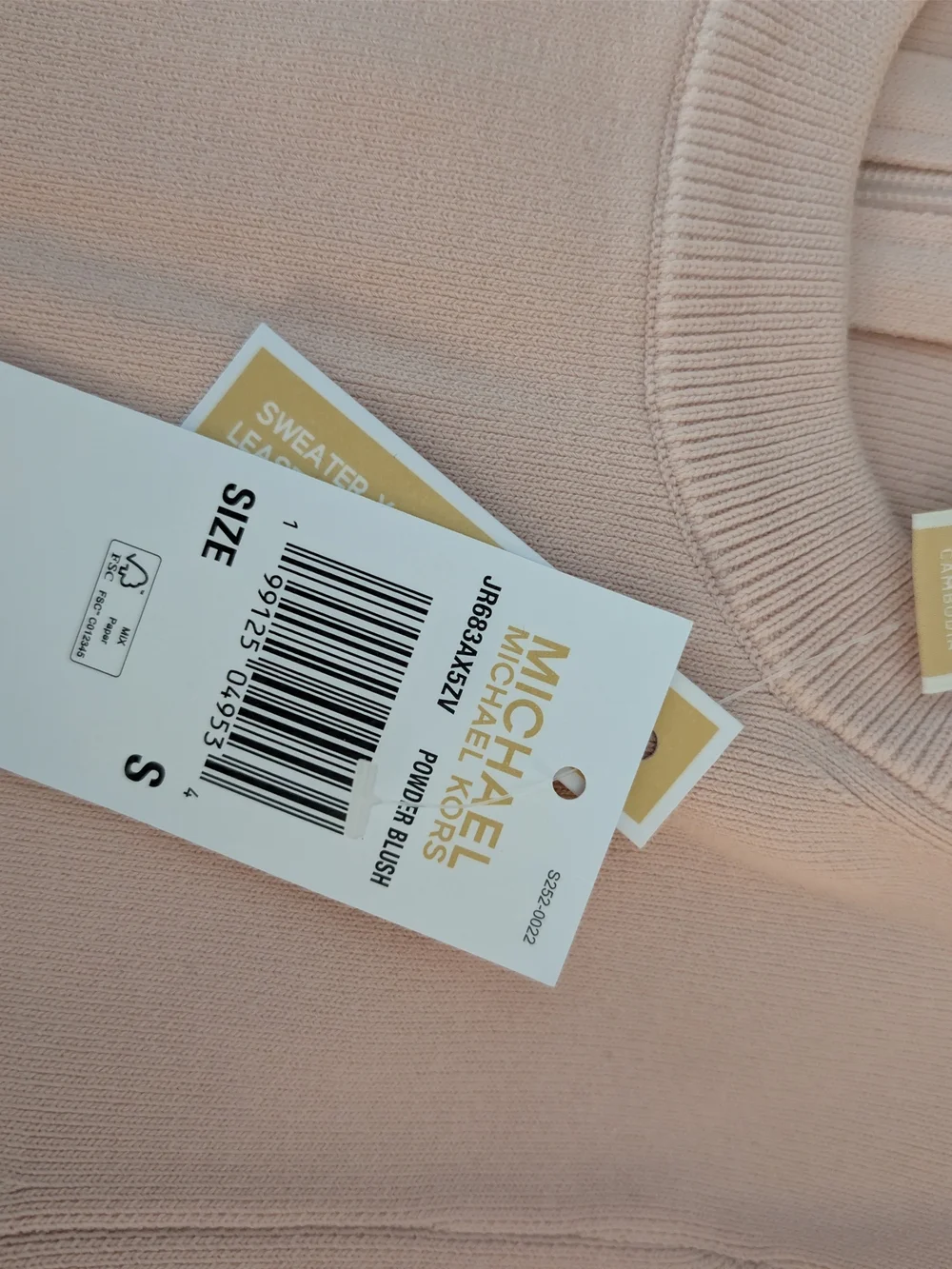 ​NWT Michael Kors Ribbed Snap Side Midi Dress Powder Blush Pink S